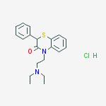 4-[2-(diethylamino)ethyl]-2-phenyl-1,4-benzothiazin-3-one;hydrochloride