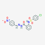 4-CHLORO-N-(2-((2-(4-NITROBENZYLIDENE)HYDRAZINYL)CARBONYL)PHENYL)BENZENESULFONAMIDE molecular structure