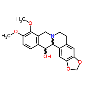 (13R)-5,8,13,13aα-Tetrahydro-9,10-dimethoxy-6H-benzo[g]-1,3-benzodioxolo[5,6-a]quinolizin-13-ol molecular structure
