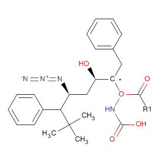 Carbamic acid,[(1S,2R,4S)-4-azido-2-hydroxy-5-phenyl-1-(phenylmethyl)pentyl]-,1,1-dimethylethyl ester molecular structure