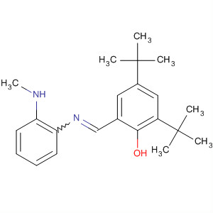 Phenol,2,4-bis(1,1-dimethylethyl)-6-[[[2-(methylamino)phenyl]imino]methyl]- molecular structure