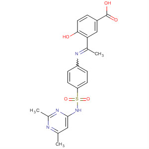 Benzoic acid,3-[1-[[4-[[(2,6-dimethyl-4-pyrimidinyl)amino]sulfonyl]phenyl]imino]ethyl]-4-hydroxy- molecular structure