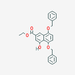 2-Naphthalenecarboxylic acid, 4-hydroxy-5,8-bis(phenylmethoxy)-, ethyl ester molecular structure