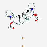 (2beta,3alpha,5alpha,16beta,17beta)-3,16-bis(acetyloxy)-2,17-bis(1-methylpiperidinium-1-yl)androstane dibromide molecular structure