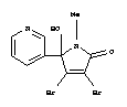 3,4-dibromo-5-hydroxy-1-methyl-5-(pyridin-3-yl)-1,5-dihydro-2H-pyrrol-2-one molecular structure
