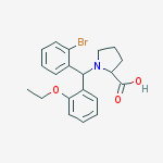1-[(2-bromophenyl)(2-ethoxyphenyl)methyl]proline molecular structure