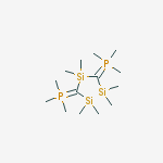 (1,1,2,2,4,4-hexamethyl-1,2,4-trisilolane-3,5-diylidene)bis(trimethyl-lambda~5~-phosphane) molecular structure