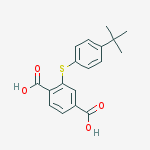 1,4-Benzenedicarboxylic acid, 2-[[4-(1,1-dimethylethyl)phenyl]thio]- molecular structure