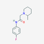 N-(4-fluorophenyl)-2-(2-methylpiperidin-1-yl)acetamide molecular structure