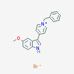 Pyridinium, 4-(5-methoxy-1H-indol-3-yl)-1-(phenylmethyl)-, bromide molecular structure