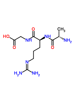 L-alanyl-N~5~-(diaminomethylidene)-L-ornithylglycine molecular structure