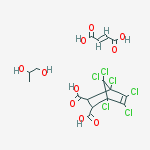 Bicyclo2.2.1hept-5-ene-2,3-dicarboxylic acid, 1,4,5,6,7,7-hexachloro-, polymer with (2E)-2-butenedioic acid and 1,2-propanediol molecular structure