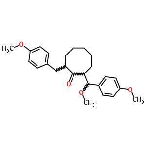 2-[methoxy-(4-methoxyphenyl)methyl]-8-[(4-methoxyphenyl)methyl]cyclooctan-1-one molecular structure