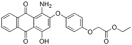 ethyl [4-[(1-amino-9,10-dihydro-4-hydroxy-9,10-dioxo-2-anthryl)oxy]phenoxy]acetate molecular structure