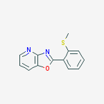 Oxazolo[4,5-b]pyridine, 2-[2-(methylthio)phenyl]- molecular structure
