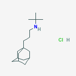 N-tert-butyl-3-(tricyclo[3.3.1.1~3,7~]dec-1-yl)propan-1-amine hydrochloride (1:1) molecular structure