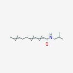 2,4,8-Decatrienamide, N-(2-methylpropyl)-, (2E,4E,8Z)- molecular structure