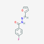 4-fluoro-N'-[(1E)-furan-2-ylmethylidene]benzohydrazide molecular structure