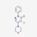 3(2H)-pyridazinone, 4-chloro-5-(4-morpholinyl)-2-phenyl- molecular structure