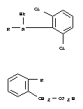 {2-[(2,6-dichlorophenyl)(ethyl)amino]phenyl}acetic acid molecular structure