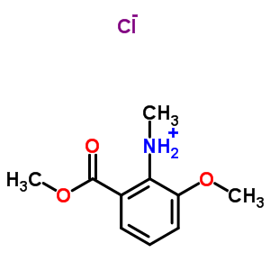 2-(METHYLAMINO)-M-ANISIC ACID METHYL ESTER HCL molecular structure