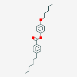 Benzoic acid, 4-hexyl-, 4-(pentyloxy)phenyl ester molecular structure
