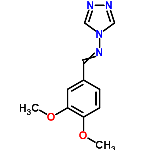 N-(3,4-dimethoxybenzylidene)-4H-1,2,4-triazol-4-amine molecular structure