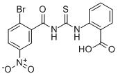 2-[[[(2-BROMO-5-NITROBENZOYL)AMINO]THIOXOMETHYL]AMINO]-BENZOIC ACID molecular structure