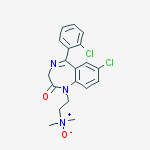 2-[7-chloro-5-(2-chlorophenyl)-2-oxo-3h-1,4-benzodiazepin-1-yl]-n,n-dimethylethanamine Oxide molecular structure