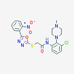 N-[3-chloro-2-(4-methylpiperazin-1-yl)phenyl]-2-{[5-(2-nitrophenyl)-1,3,4-oxadiazol-2-yl]sulfanyl}acetamide