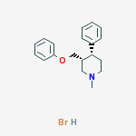 (3R,4R)-1-methyl-3-(phenoxymethyl)-4-phenylpiperidine hydrobromide molecular structure