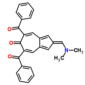 5,7-dibenzoyl-2-[(dimethylamino)methylidene]azulen-6(2H)-one molecular structure
