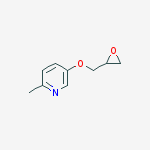 Pyridine, 2-methyl-5-(oxiranylmethoxy)- molecular structure