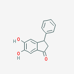 1H-Inden-1-one, 2,3-dihydro-5,6-dihydroxy-3-phenyl- molecular structure