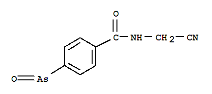 N-(cyanomethyl)-4-(oxoarsanyl)benzamide molecular structure