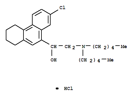 1-(7-chloro-1,2,3,4-tetrahydrophenanthren-9-yl)-2-(dipentylamino)ethanol molecular structure