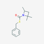 1-Azetidinecarbothioic acid, 2,2,4-trimethyl-, S-(phenylmethyl) ester molecular structure
