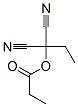 Ethyl(1-oxopropoxy)propanedinitrile molecular structure