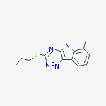 6-methyl-3-(propylsulfanyl)-5H-[1,2,4]triazino[5,6-b]indole molecular structure