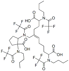 2,10-Bis[butyl(trifluoroacetyl)amino]-5-[[[2-[butyl(trifluoroacetyl)amino]-2-carboxycyclopentyl](trifluoroacetyl)amino]methyl]-5-undecenedioic acid