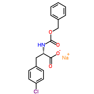 sodium (2S)-2-{[(benzyloxy)carbonyl]amino}-3-(4-chlorophenyl)propanoate molecular structure
