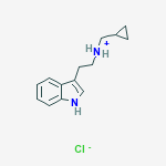 N-(cyclopropylmethyl)-2-(1H-indol-3-yl)ethanaminium chloride molecular structure
