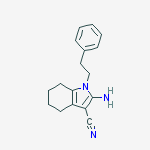 1H-Indole-3-carbonitrile, 2-amino-4,5,6,7-tetrahydro-1-(2-phenylethyl)-