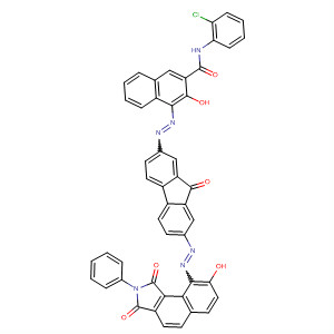 2-Naphthalenecarboxamide,N-(2-chlorophenyl)-4-[[7-[(2,3-dihydro-8-hydroxy-1,3-dioxo-2-phenyl-1H-benz[e]isoindol-9-yl)azo]-9-oxo-9H-fluoren-2-yl]azo]-3-hydroxy-