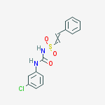 Ethenesulfonamide, N-[[(3-chlorophenyl)amino]carbonyl]-2-phenyl- molecular structure