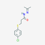 3-[(4-chlorophenyl)sulfanyl]-N'-(1-methylethylidene)propanehydrazide