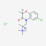 1-(6-chloro-2-methyl-3-oxo-1,4-benzoxazin-4-yl)propan-2-yl-dimethylazanium chloride molecular structure