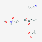 2-Propenoic acid, 2-methyl-, methyl ester, polymer with ethyl 2-propenoate, N-(hydroxymethyl)-2-propenamide and 2-propenenitrile molecular structure