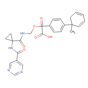 [1,1'-Biphenyl]-2-carboxylic acid,4'-[[[[1-[(5-pyrimidinylcarbonyl)amino]cyclopropyl]carbonyl]amino]methyl]-, methyl ester molecular structure