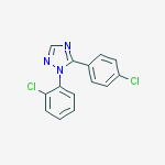 1-(2-chlorophenyl)-5-(4-chlorophenyl)-1H-1,2,4-triazole molecular structure